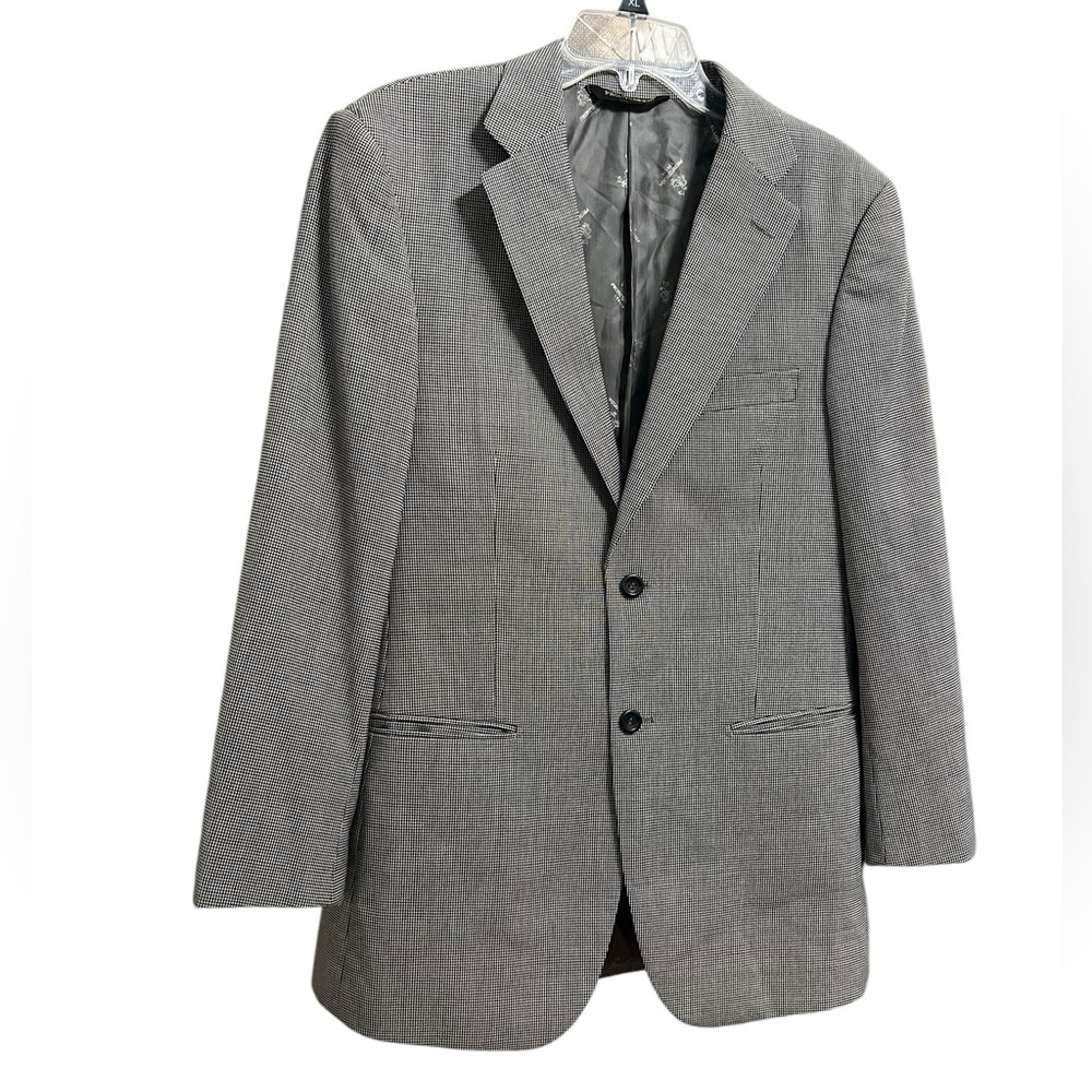 Pronto Uomo Lana Lux Silk Wool Cashmere Black White Houndstooth Sports Coat 38R - Picture 6 of 14
